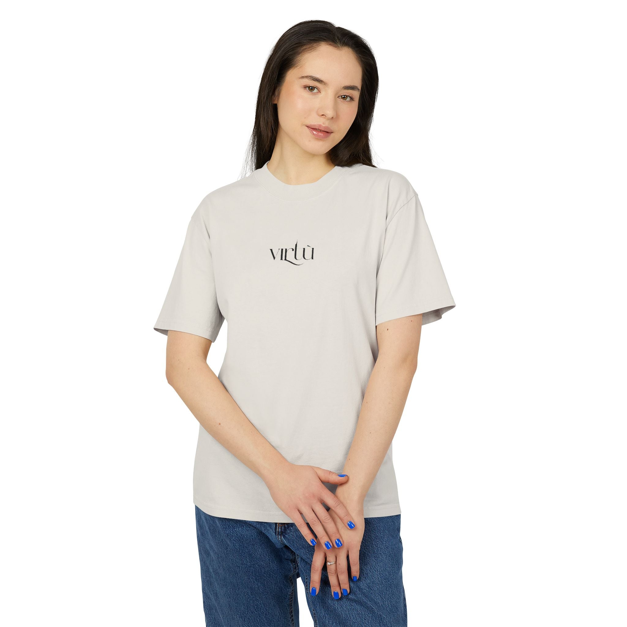Minimalist 'vita' Script Tee — Vintage Faded Unisex T-Shirt