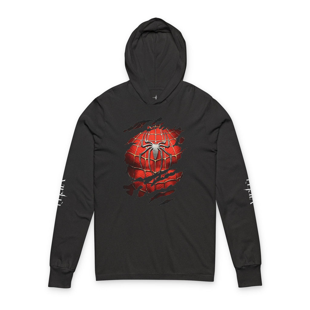 Spider Logo Hooded Long Sleeve Tee