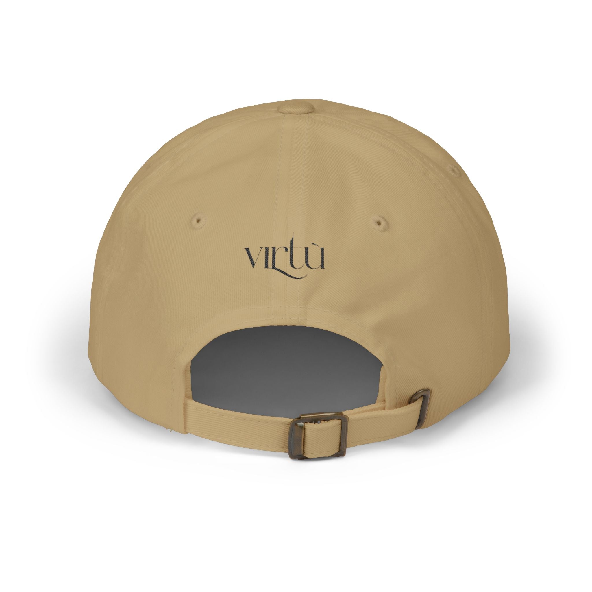 Embroidered Bunny Dad Cap — Cute Cartoon Rabbit Cap with 'virtù' Back Logo