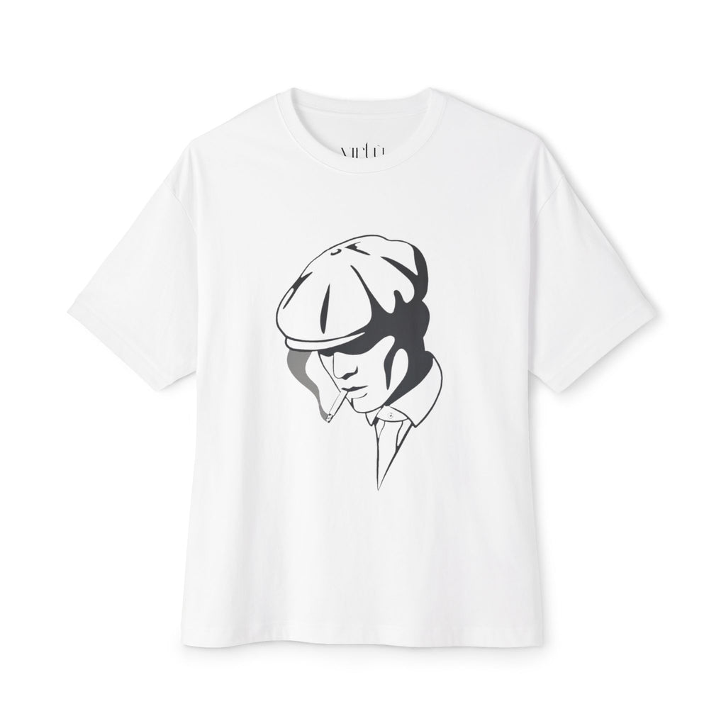 Peaky Blinders Inspired Graphic Tee — Vintage Flat Cap Silhouette