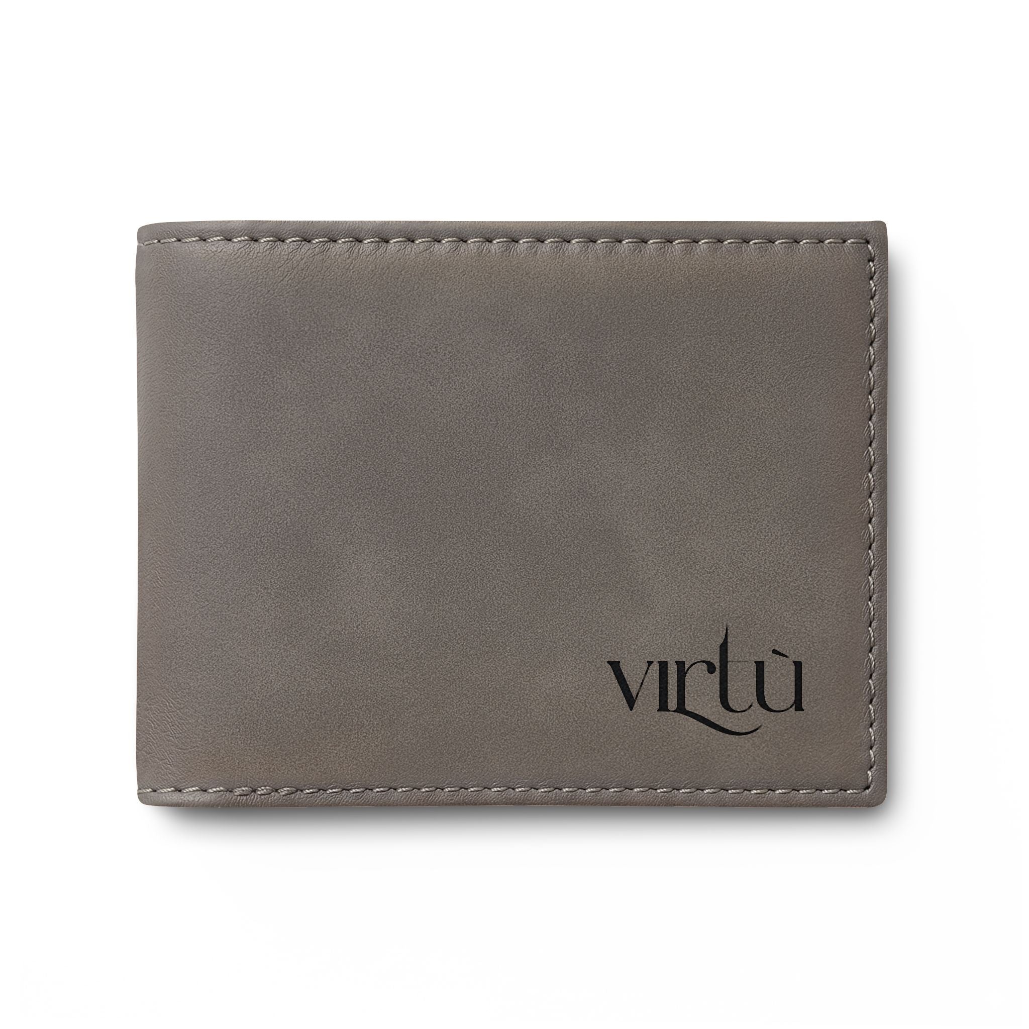 Minimal Leather Bi-Fold Wallet with Flip — Slim RFID Card Holder