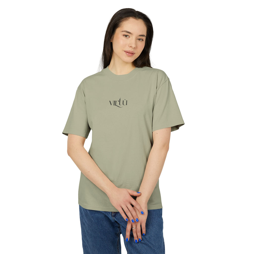 Minimalist 'vita' Script Tee — Vintage Faded Unisex T-Shirt