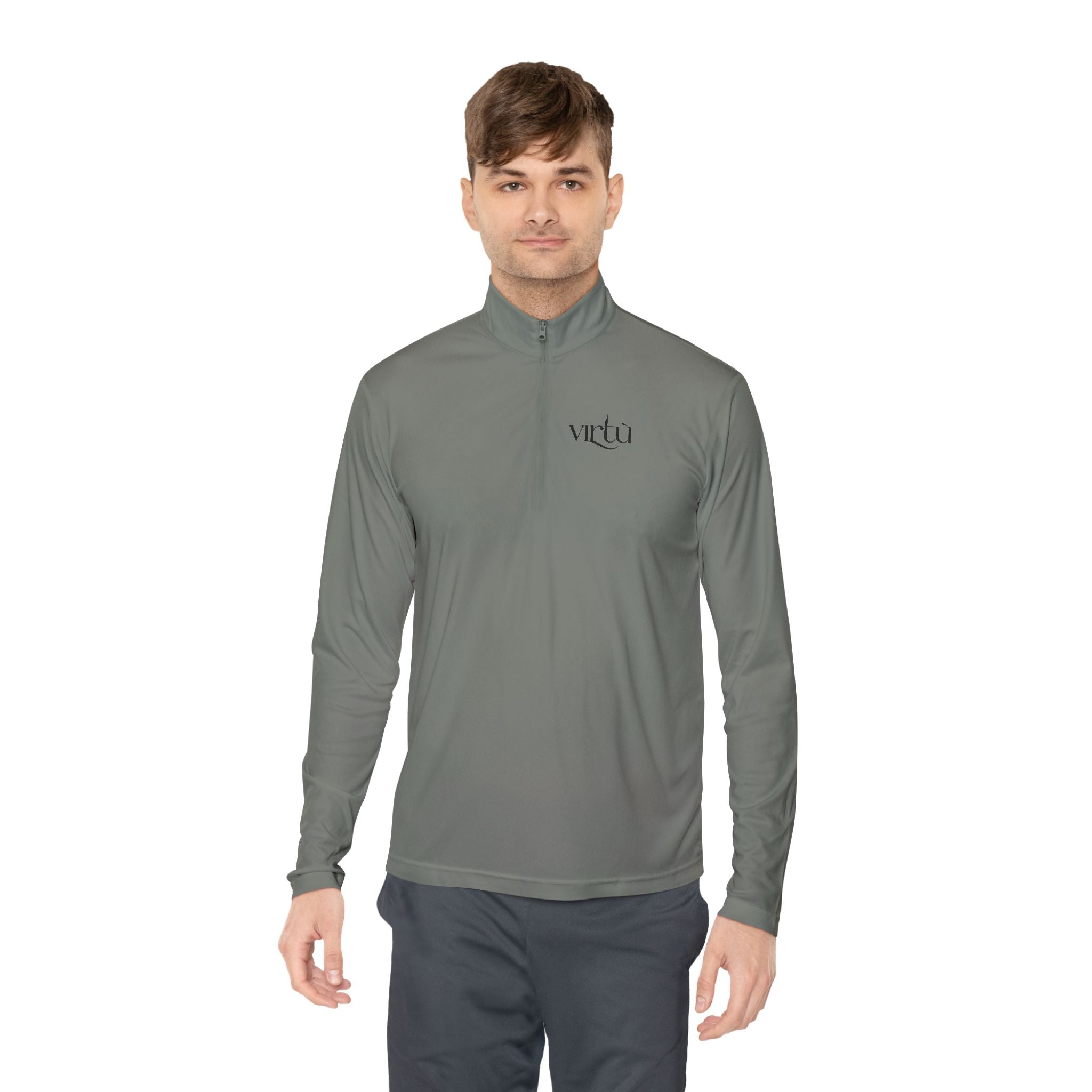 Quarter‑Zip Pullover — Hand‑Drawn Tic‑Tac‑Toe Hearts Graphic