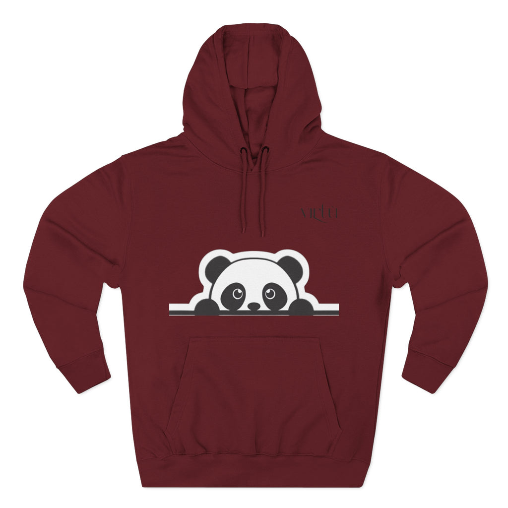 Panda Peek Hoodie — Cute Peeking Panda Fleece Pullover