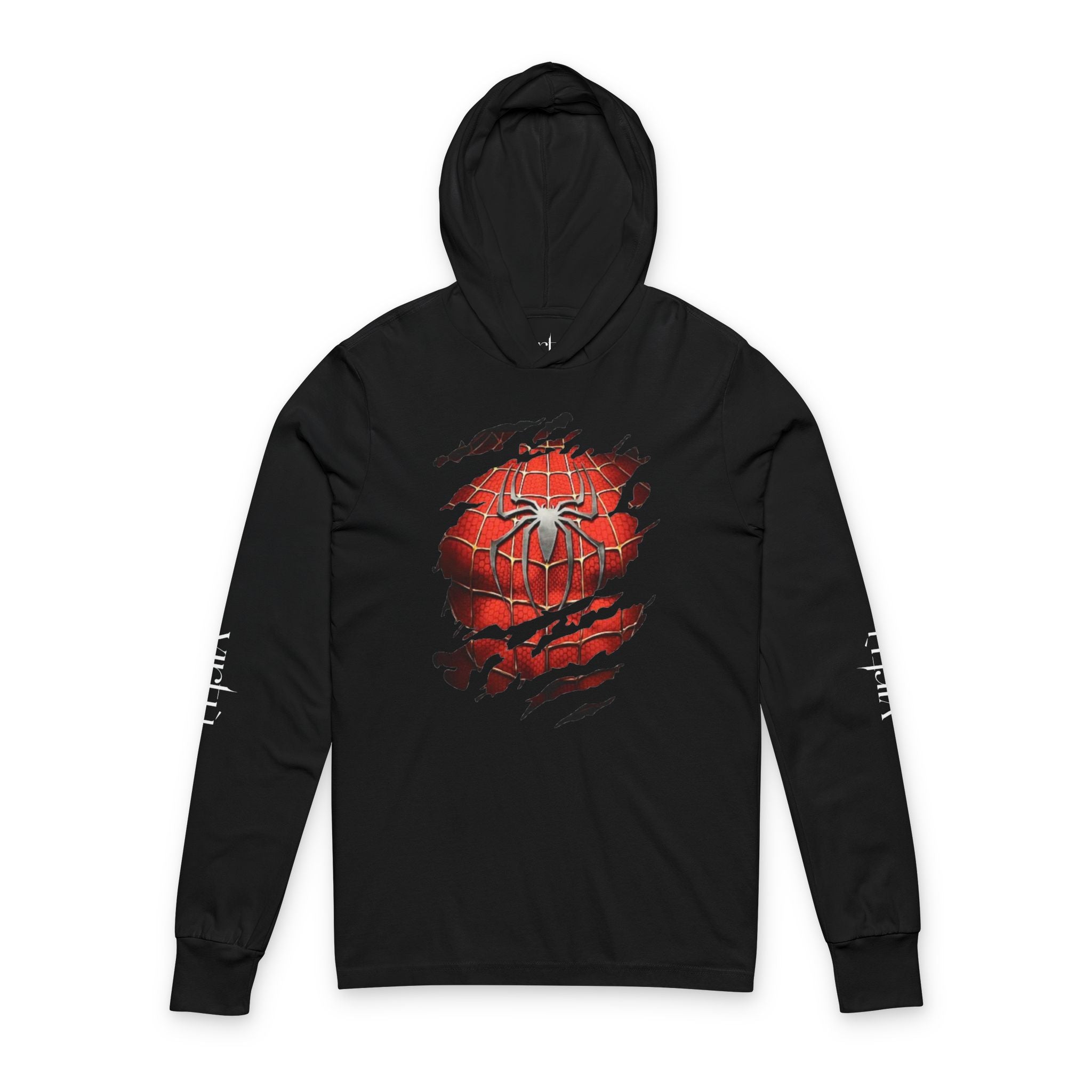 Spider Logo Hooded Long Sleeve Tee