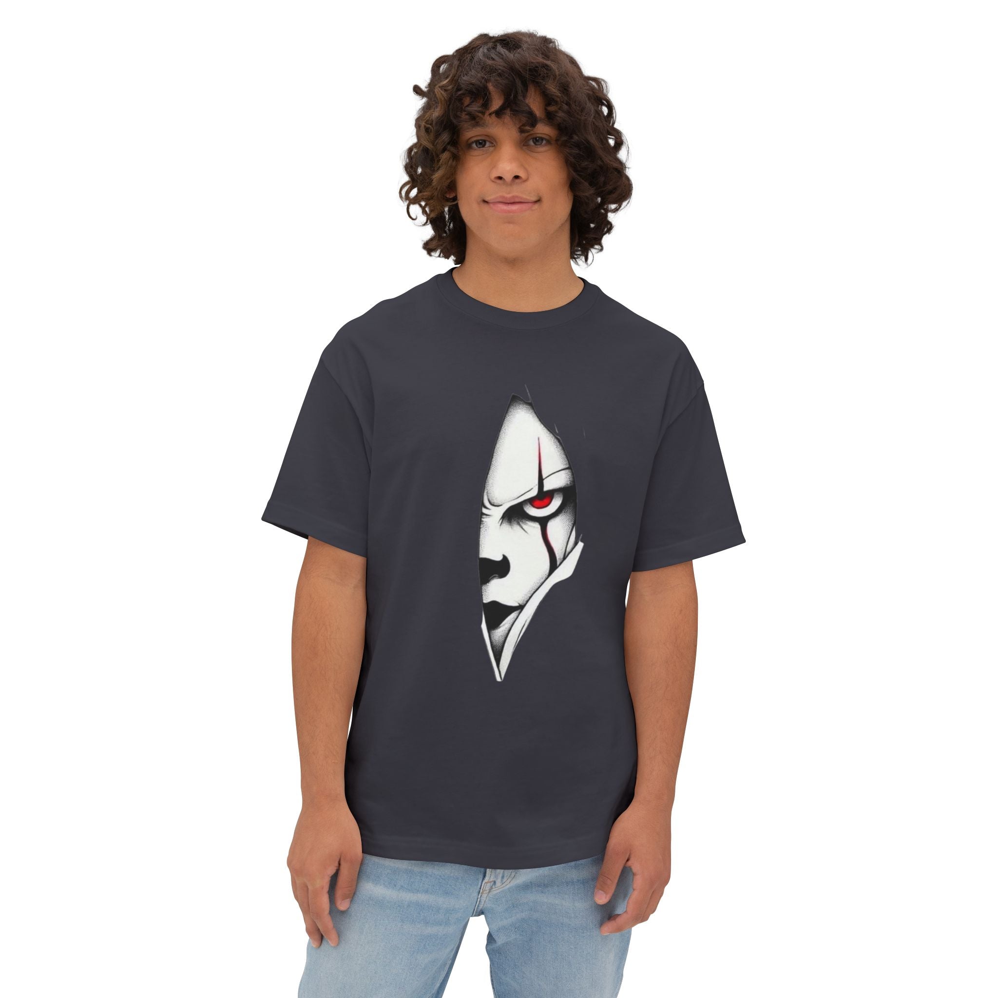 Horror Claw Peek T-Shirt — Red-Eyed Monster Chest Rip Graphic Tee