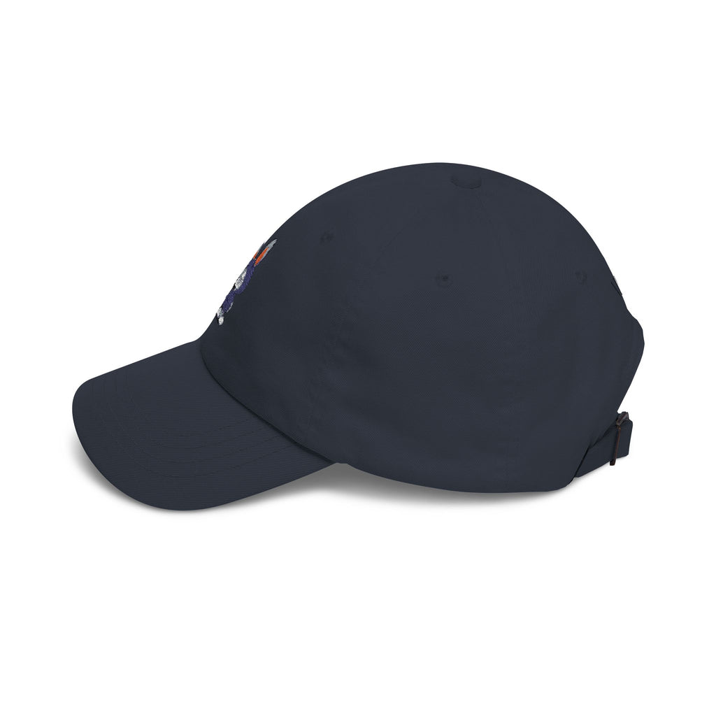 Embroidered Bunny Dad Cap — Cute Cartoon Rabbit Cap with 'virtù' Back Logo