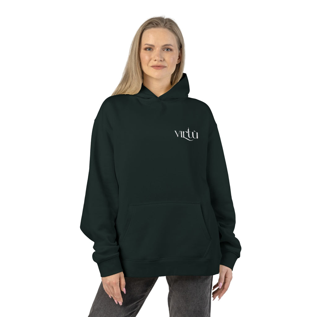Minimal 'vldn' Black Relaxed Hoodie — Casual Streetwear Pullover