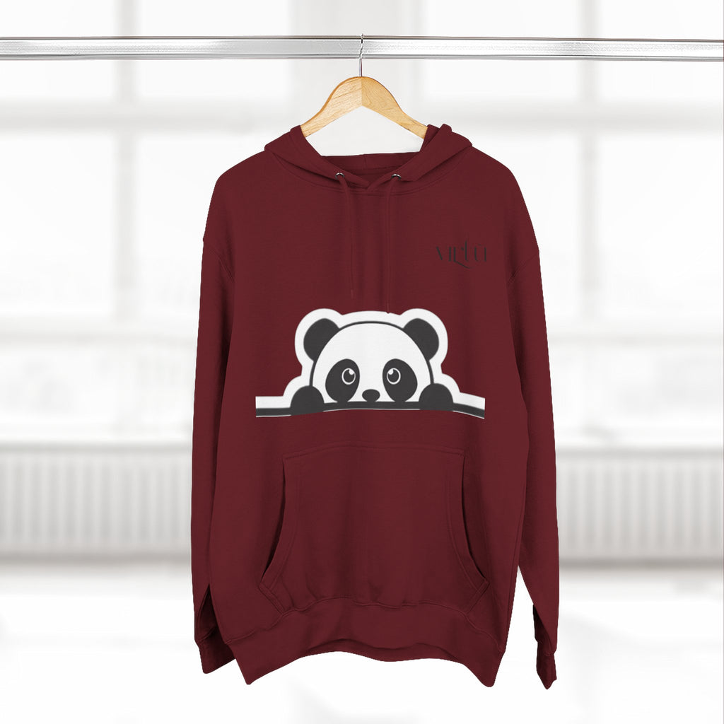 Panda Peek Hoodie — Cute Peeking Panda Fleece Pullover