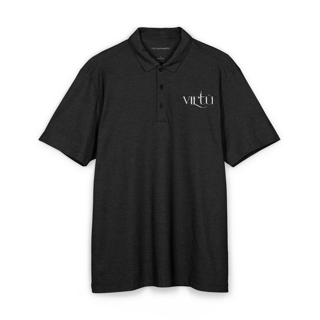 Vetu Distressed Logo Polo Shirt — Classic Men's Short-Sleeve Knit