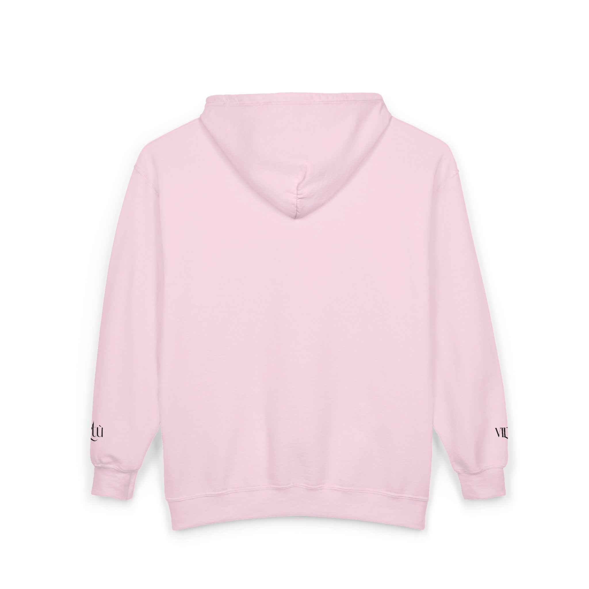 Minimalist 'utu' Zip Hoodie — White Full-Zip Graphic Hoodie