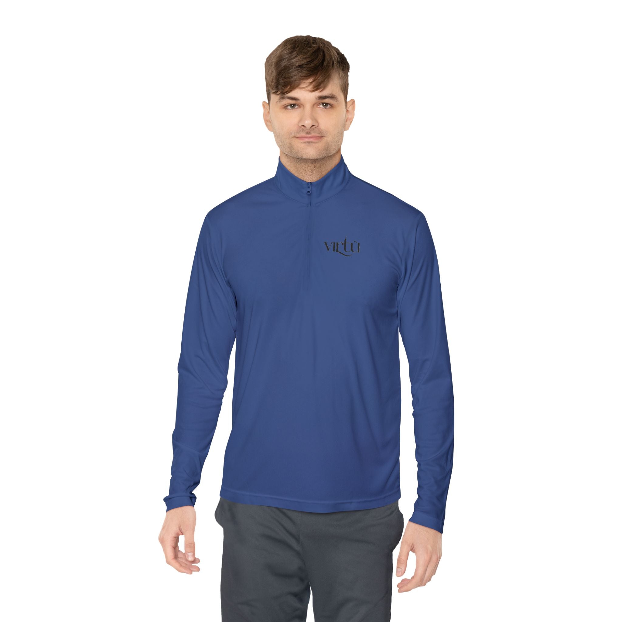 Quarter‑Zip Pullover — Hand‑Drawn Tic‑Tac‑Toe Hearts Graphic