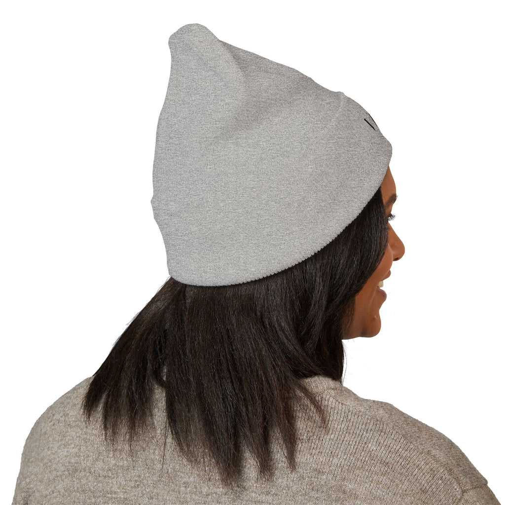 Embroidered 'Virtù' Cuffed Beanie — Classic Knit Winter Hat