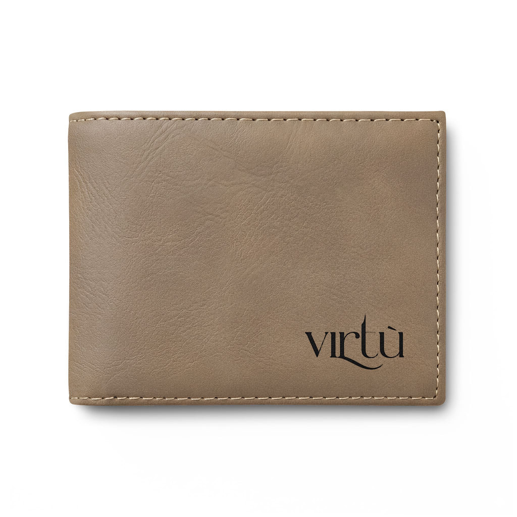Minimal Leather Bi-Fold Wallet with Flip — Slim RFID Card Holder