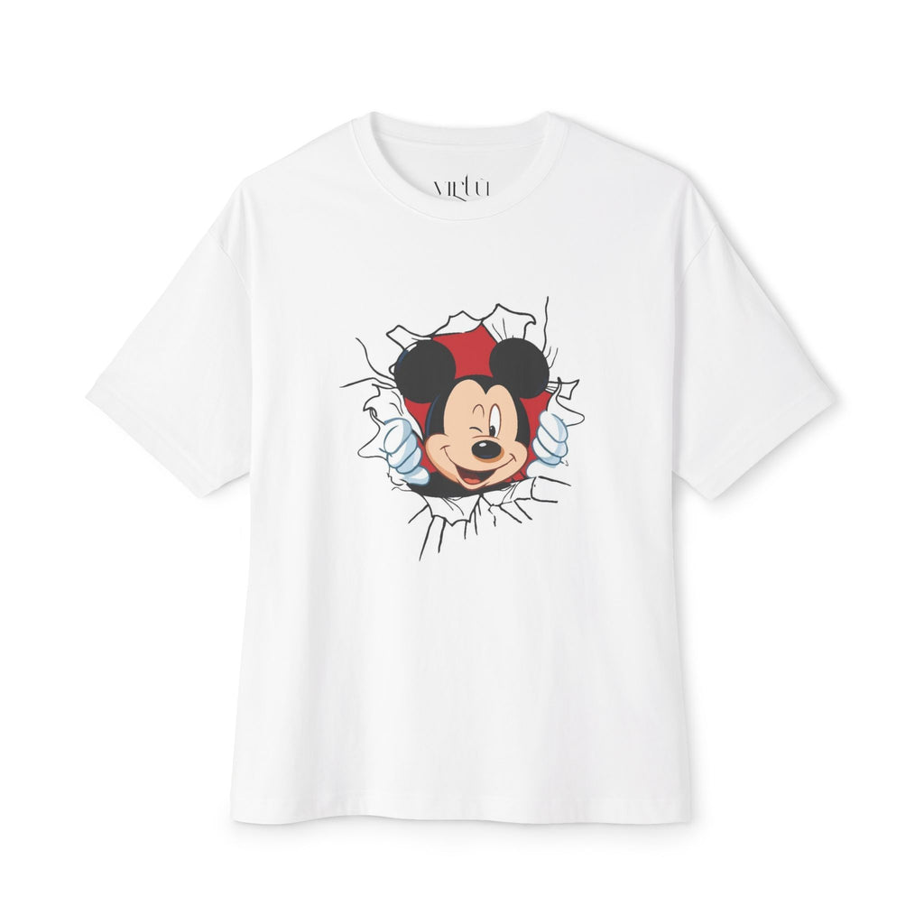 Mickey Mouse Ripped Graphic Tee — Retro Disney Cartoon Shirt
