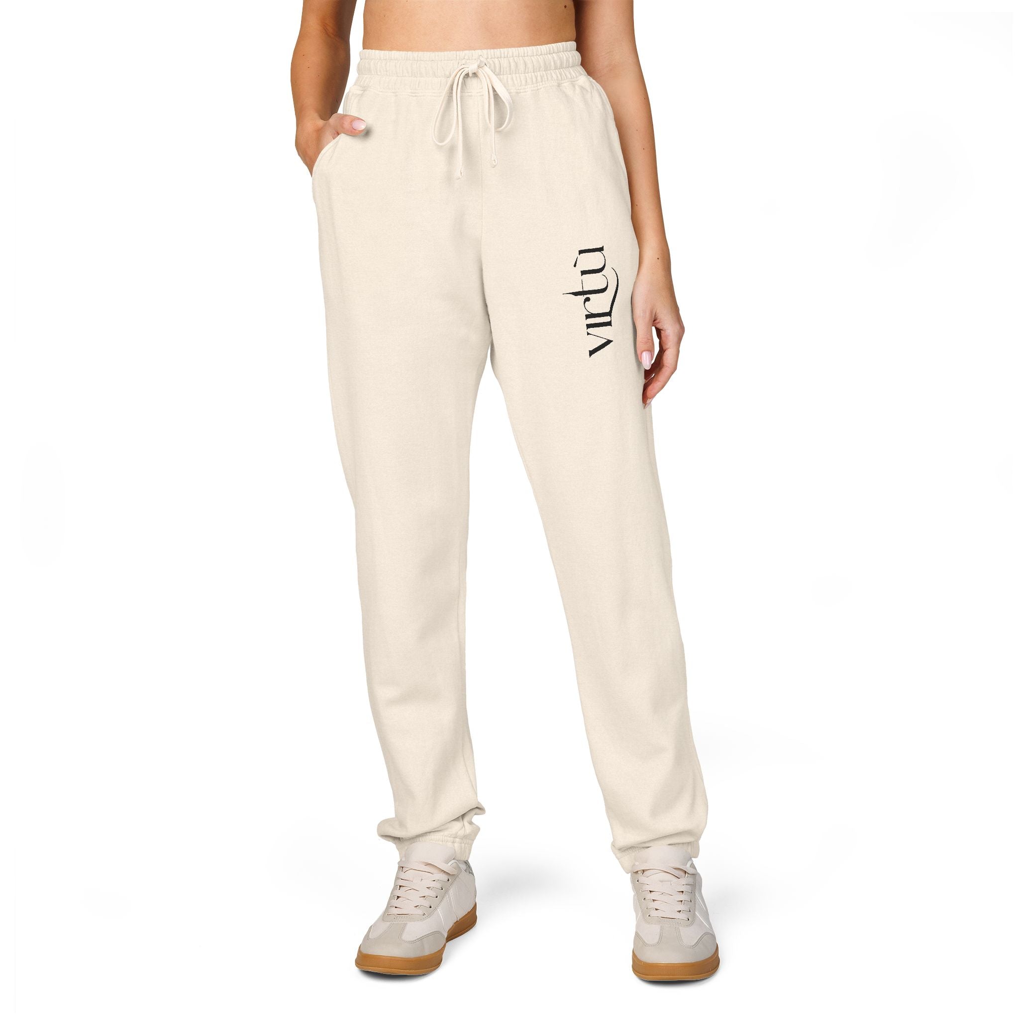 Embrace Sweatpants — Vintage Script Side Logo Fleece Joggers