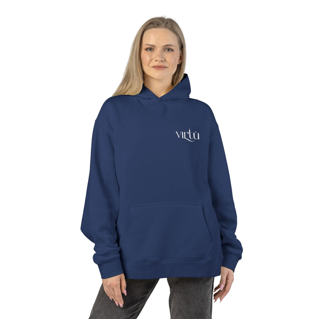 Minimal 'vldn' Black Relaxed Hoodie — Casual Streetwear Pullover