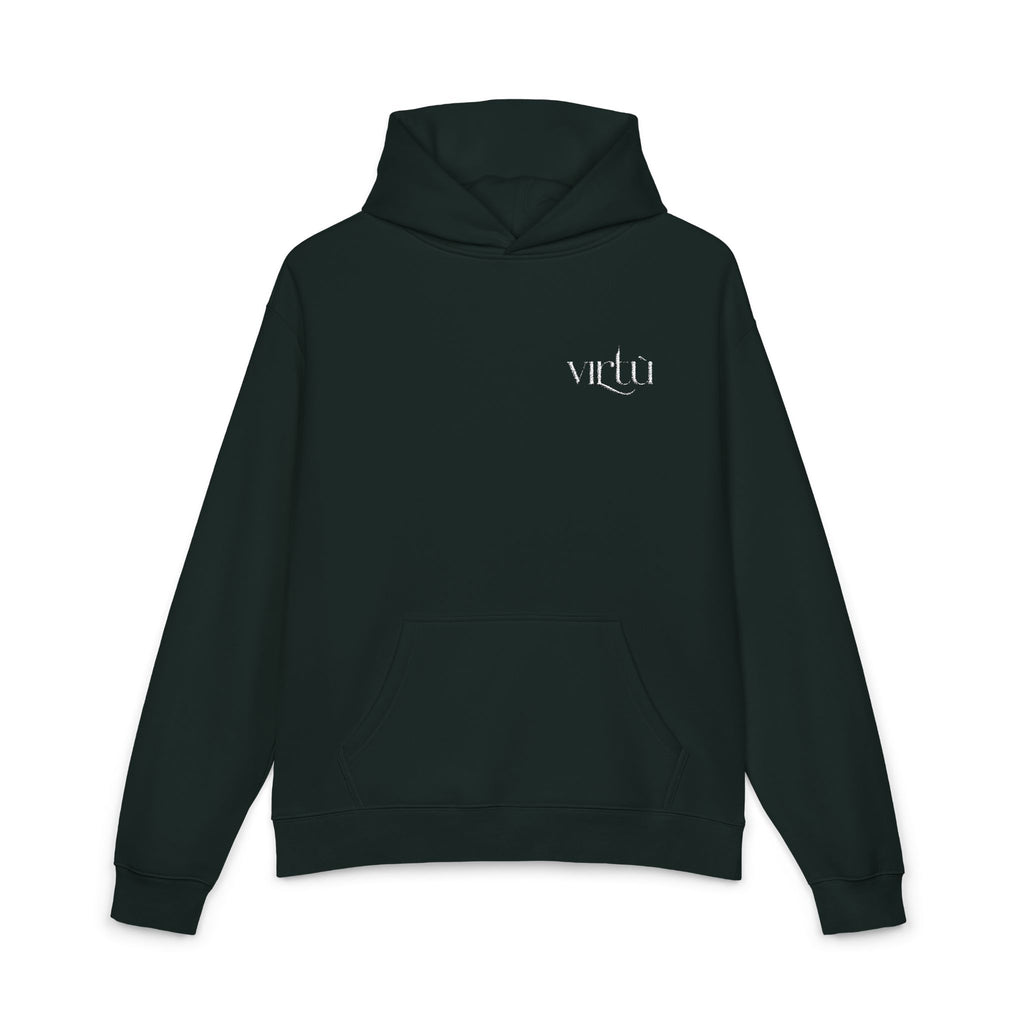 Minimal 'vldn' Black Relaxed Hoodie — Casual Streetwear Pullover