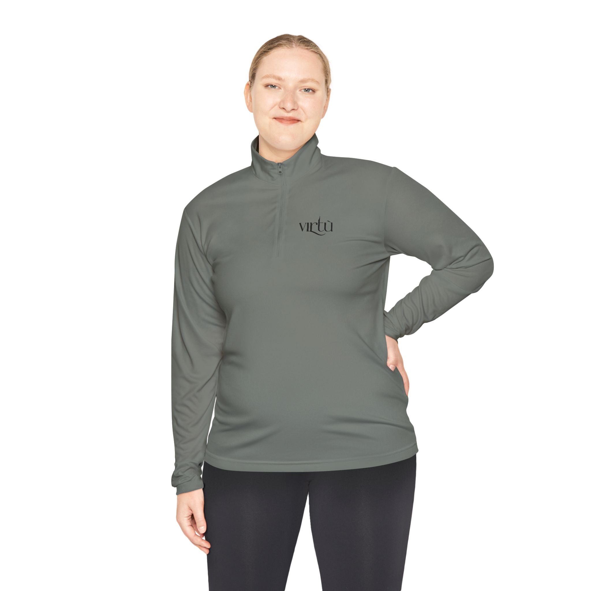 Quarter‑Zip Pullover — Hand‑Drawn Tic‑Tac‑Toe Hearts Graphic