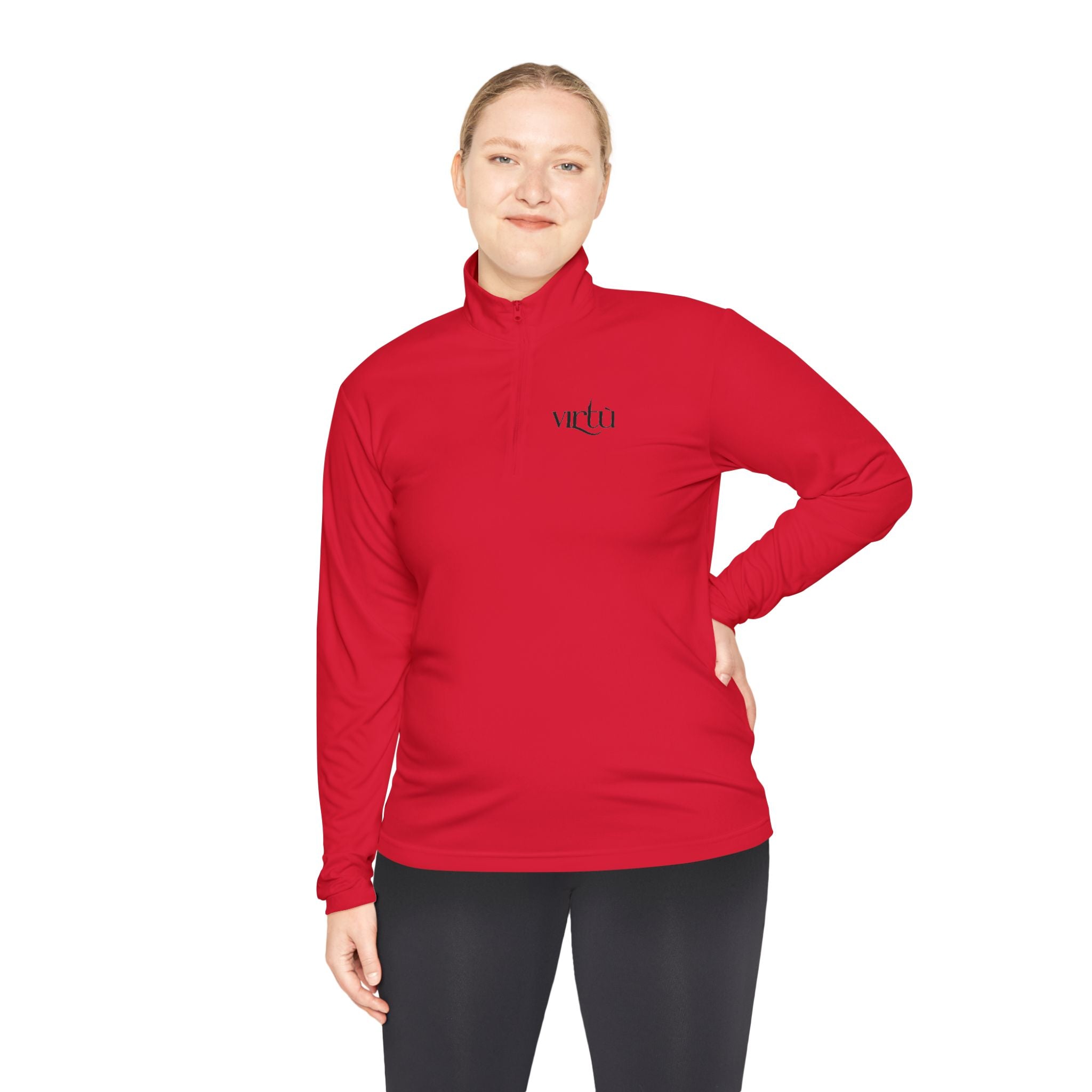 Quarter‑Zip Pullover — Hand‑Drawn Tic‑Tac‑Toe Hearts Graphic
