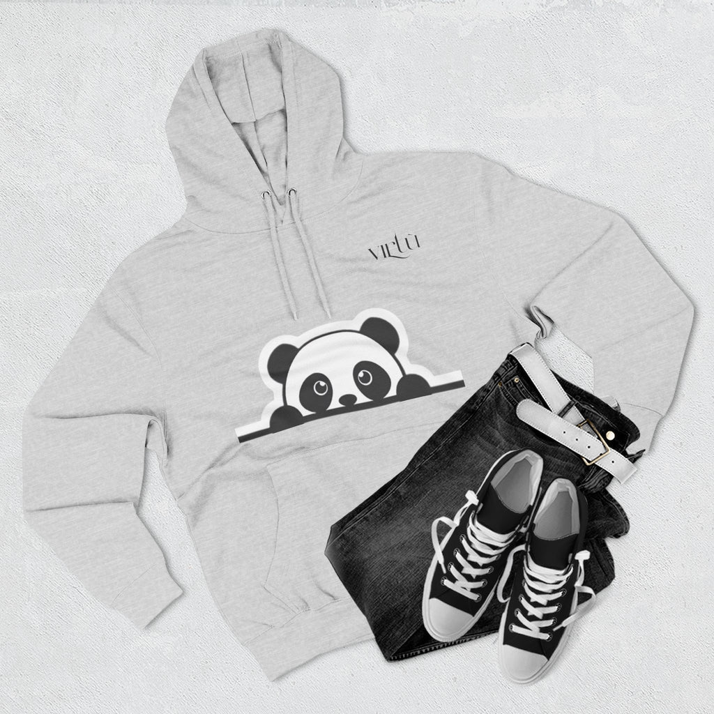 Panda Peek Hoodie — Cute Peeking Panda Fleece Pullover