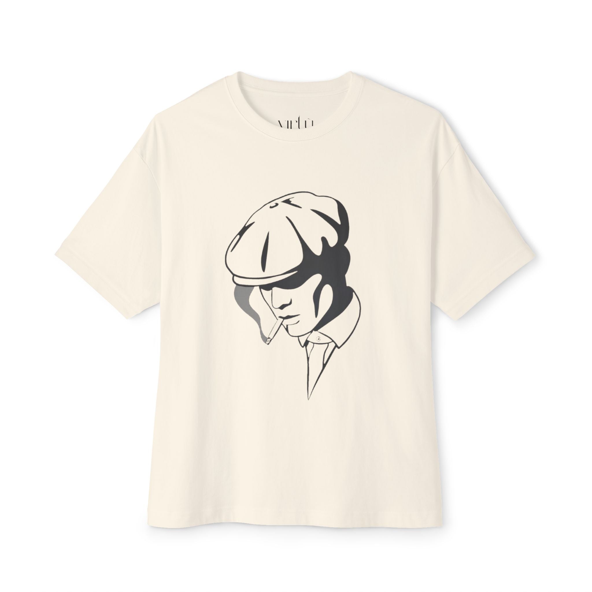 Peaky Blinders Inspired Graphic Tee — Vintage Flat Cap Silhouette