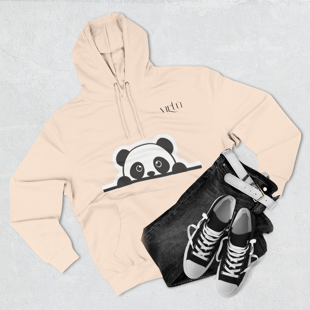 Panda Peek Hoodie — Cute Peeking Panda Fleece Pullover