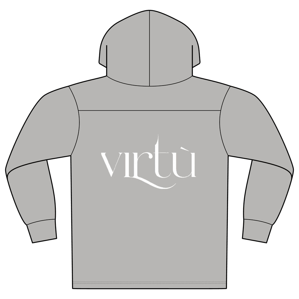 Virtù Halftime Long Sleeve Hoodie — Two-Tone Athletic Pullover