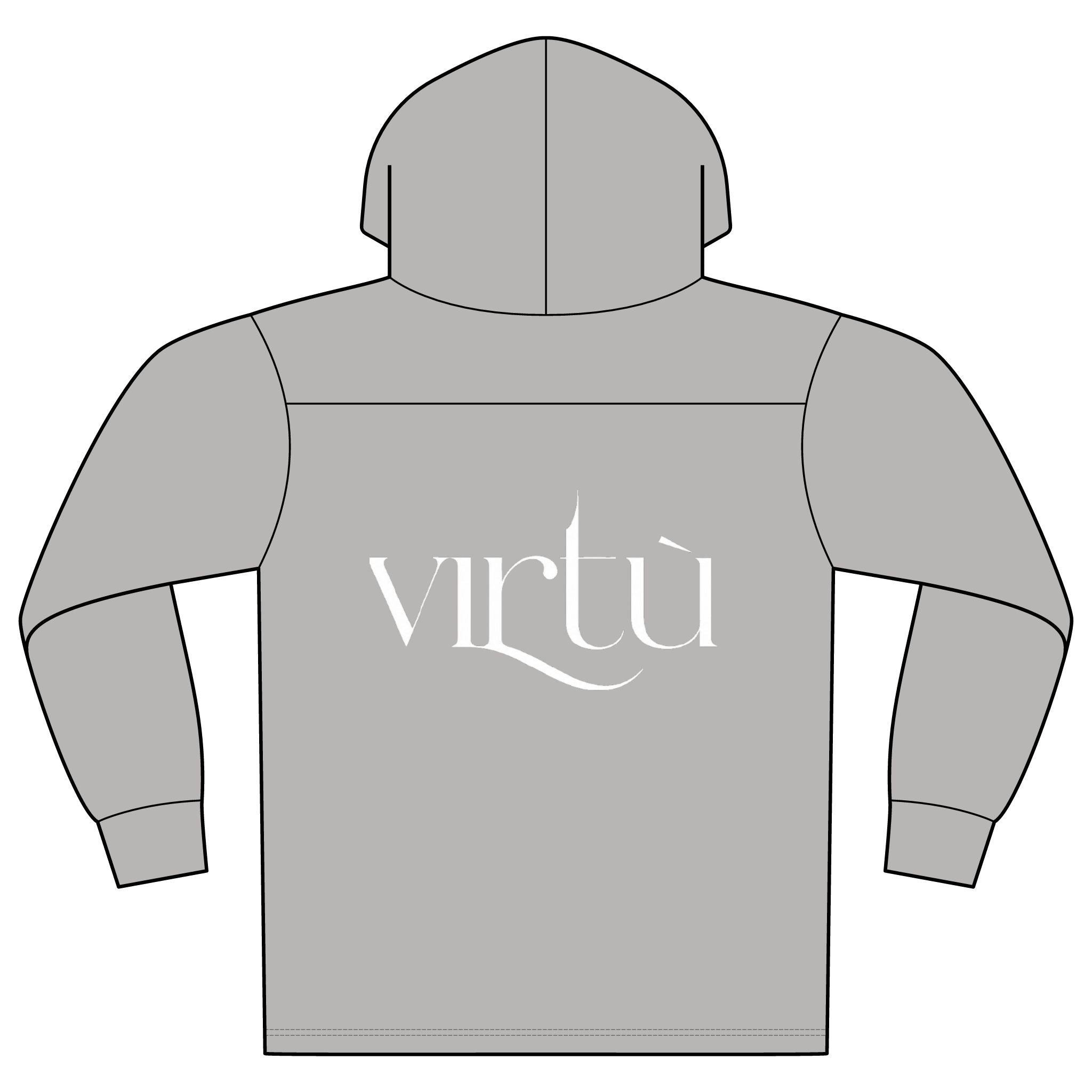Virtù Halftime Long Sleeve Hoodie — Two-Tone Athletic Pullover