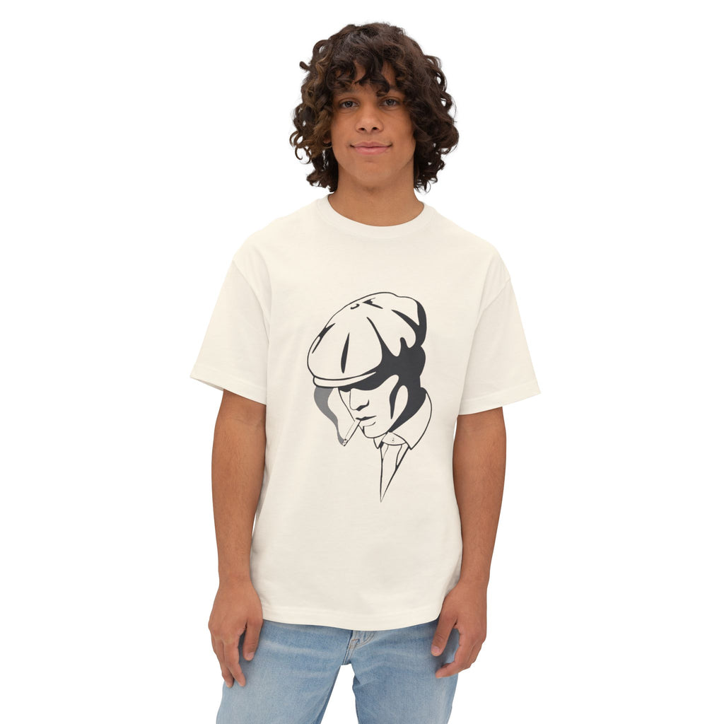 Peaky Blinders Inspired Graphic Tee — Vintage Flat Cap Silhouette