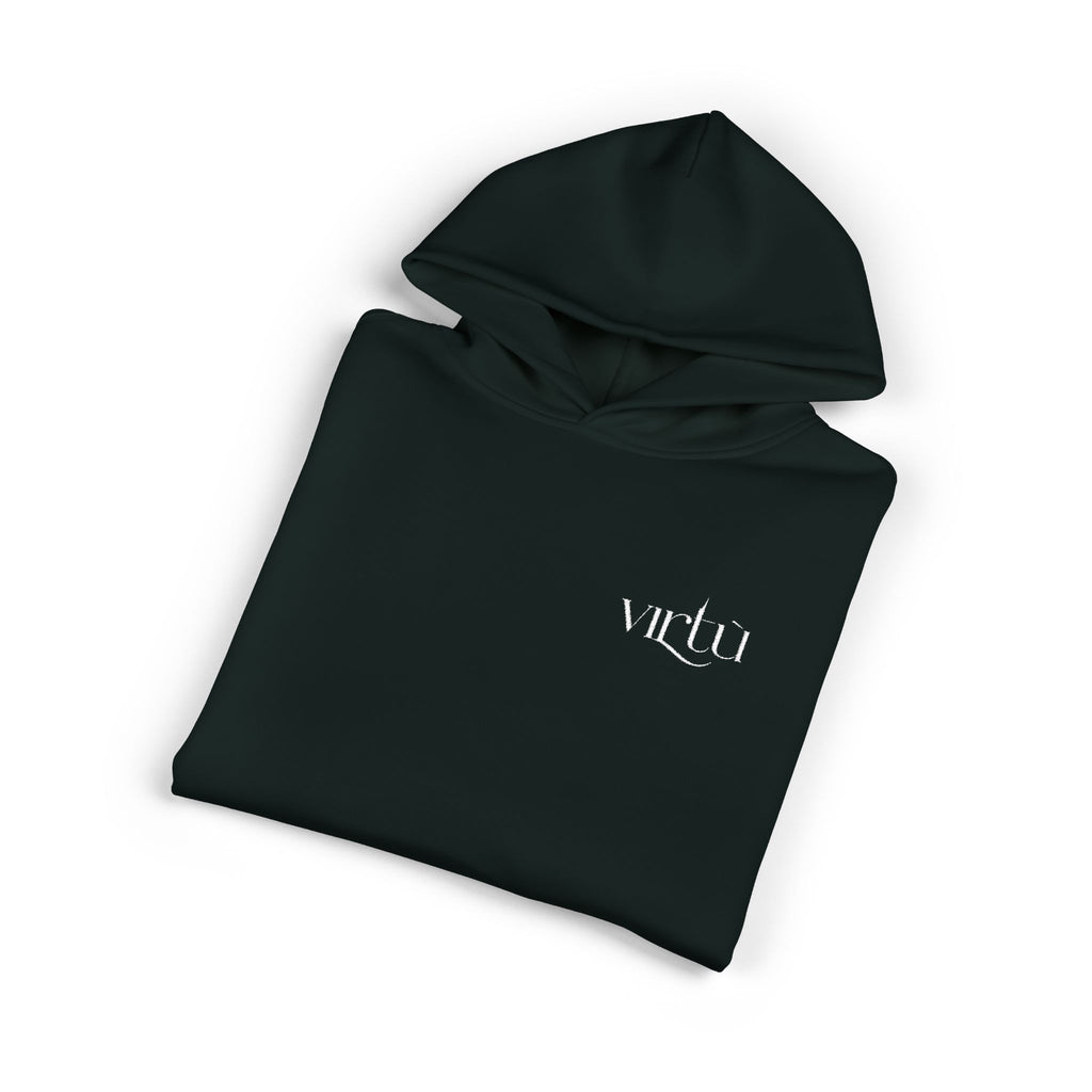 Minimal 'vldn' Black Relaxed Hoodie — Casual Streetwear Pullover