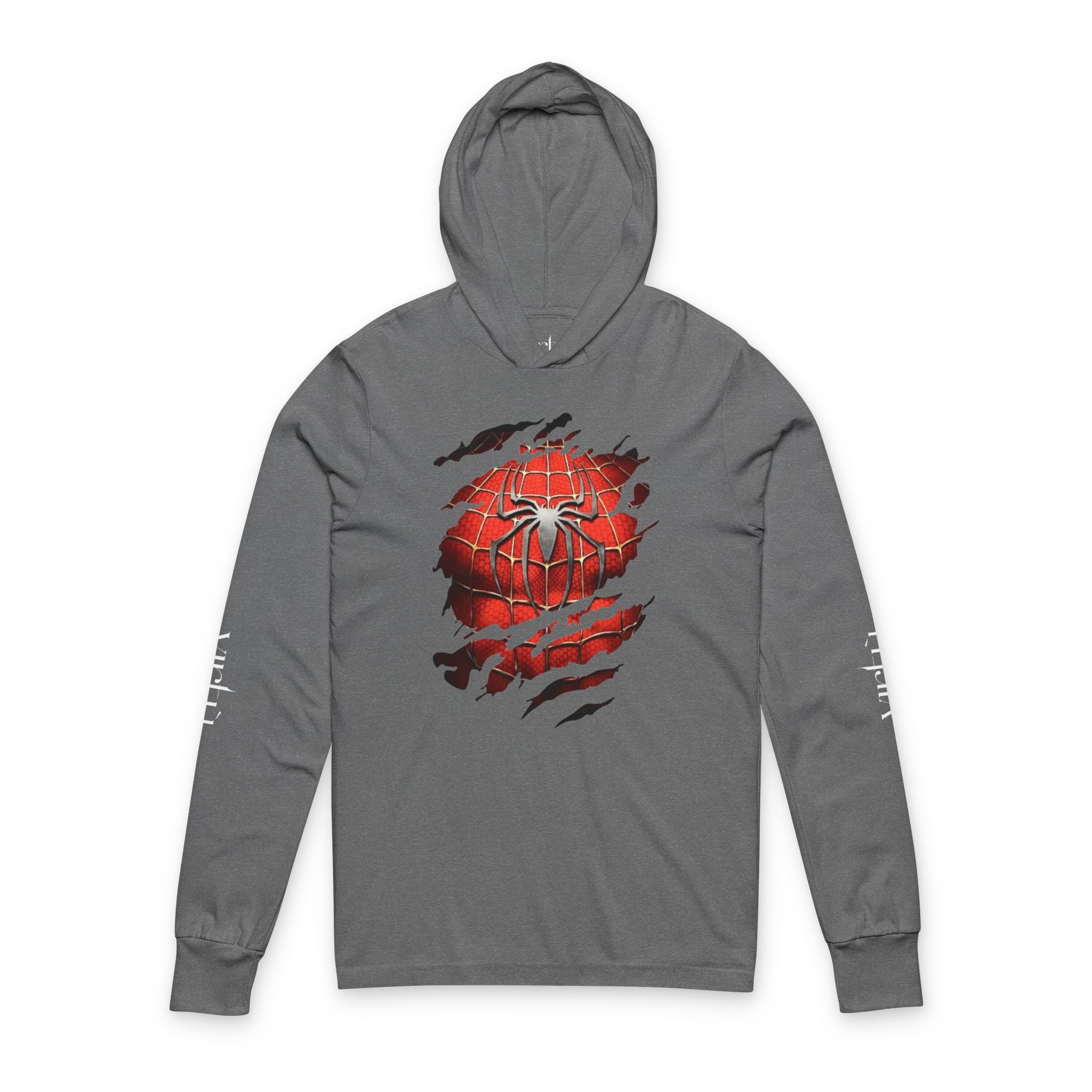 Spider Logo Hooded Long Sleeve Tee