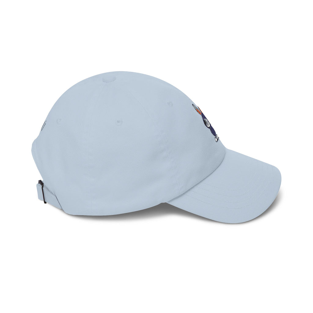 Embroidered Bunny Dad Cap — Cute Cartoon Rabbit Cap with 'virtù' Back Logo