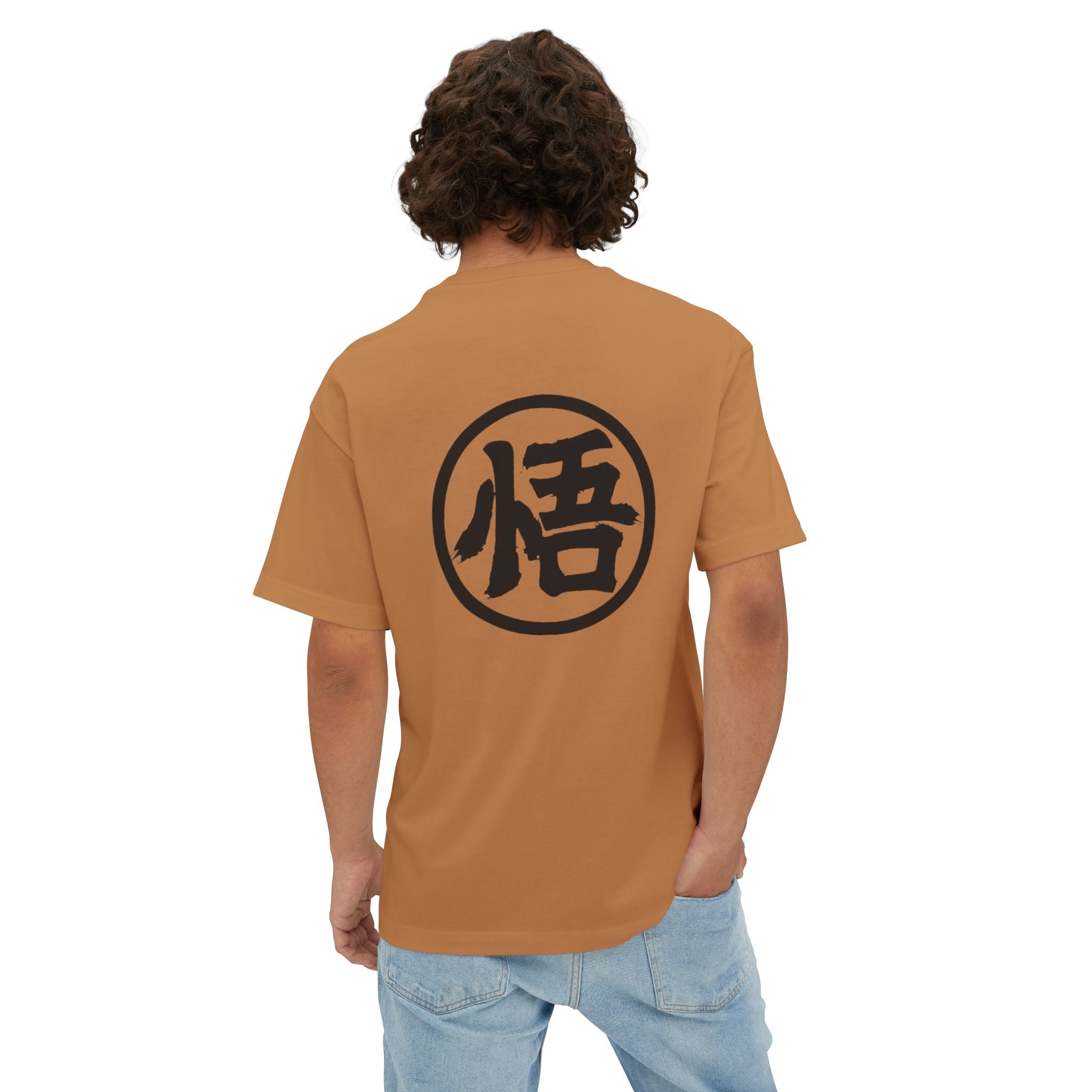 Goku Costume Ripped Chest Tee — Dragon Ball Z Martial Arts Symbol Shirt
