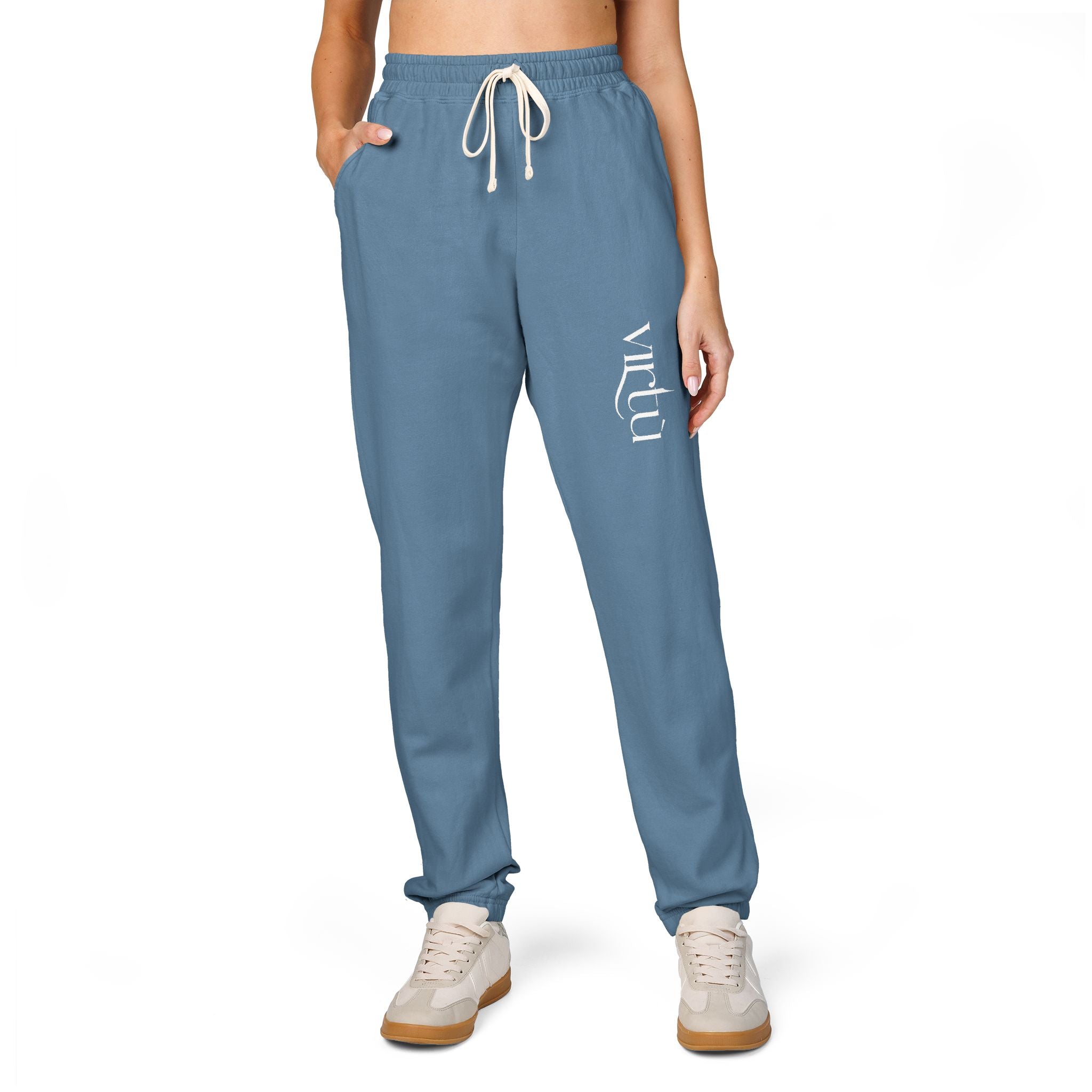 Washed Charcoal 'Wild' Fleece Sweatpants — Garment-Dyed Joggers