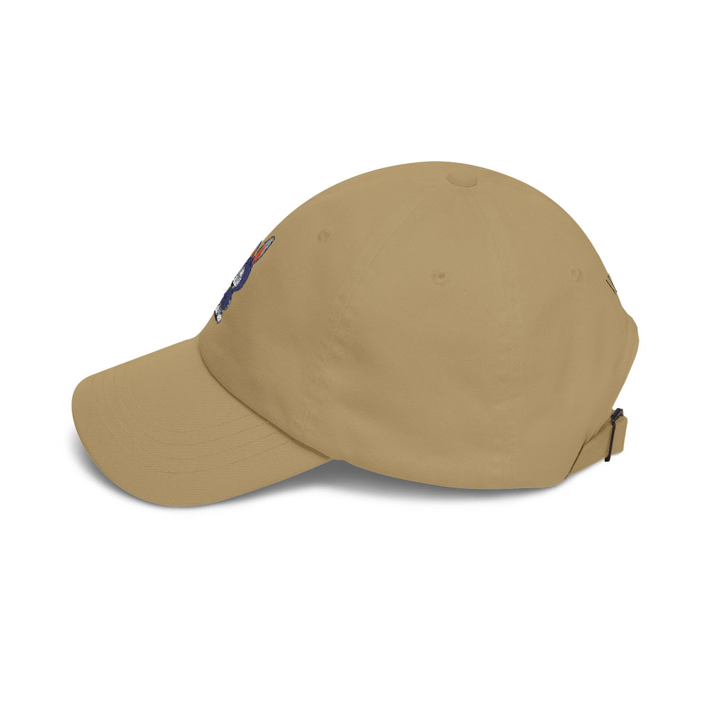 Embroidered Bunny Dad Cap — Cute Cartoon Rabbit Cap with 'virtù' Back Logo