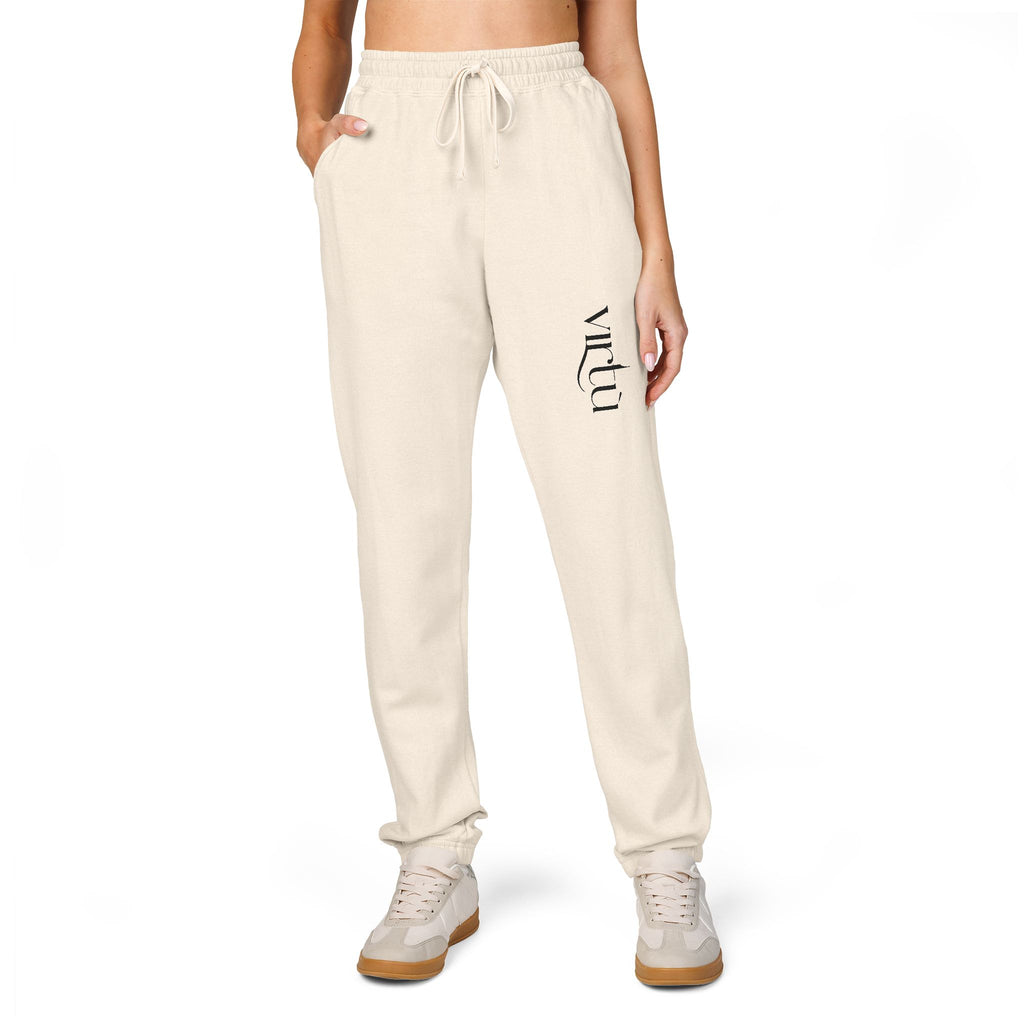 Washed Charcoal 'Wild' Fleece Sweatpants — Garment-Dyed Joggers