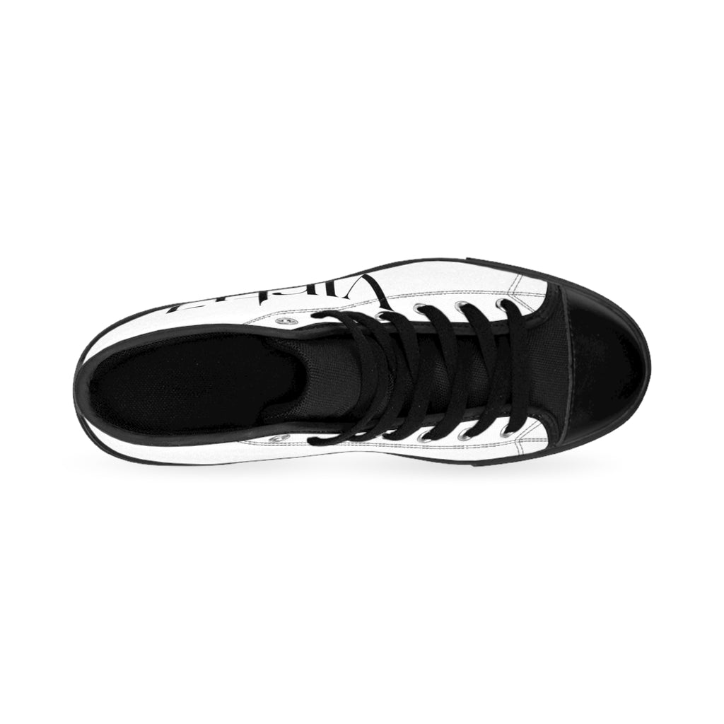 Virtù High-Top Sneakers — Minimalist Black & White Logo Shoes for Men