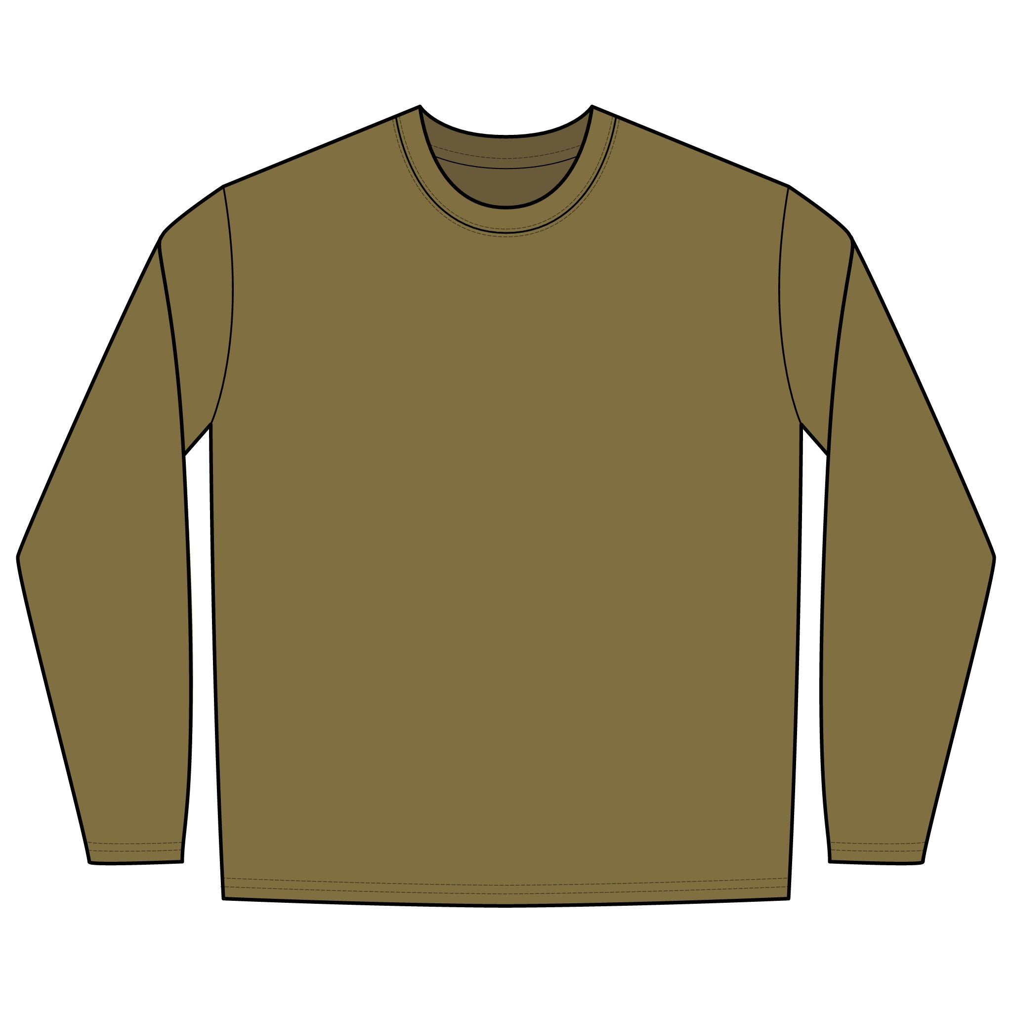 Long Sleeve Pocket Tee — Classic Cotton Crewneck Top