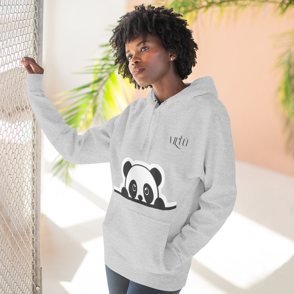 Panda Peek Hoodie — Cute Peeking Panda Fleece Pullover
