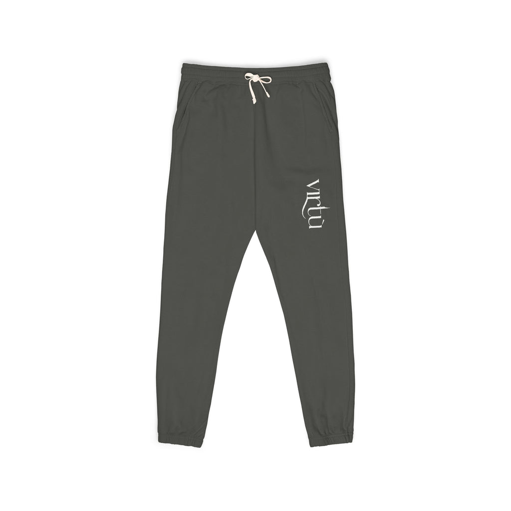 Washed Charcoal 'Wild' Fleece Sweatpants — Garment-Dyed Joggers