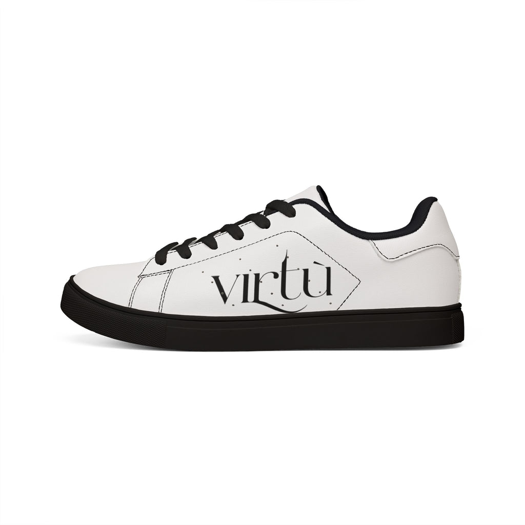 Leather Sneakers — Minimal 'virtù' Low-Top Casual Trainers