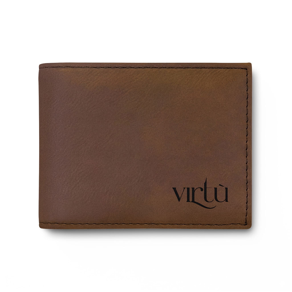 Minimal Leather Bi-Fold Wallet with Flip — Slim RFID Card Holder