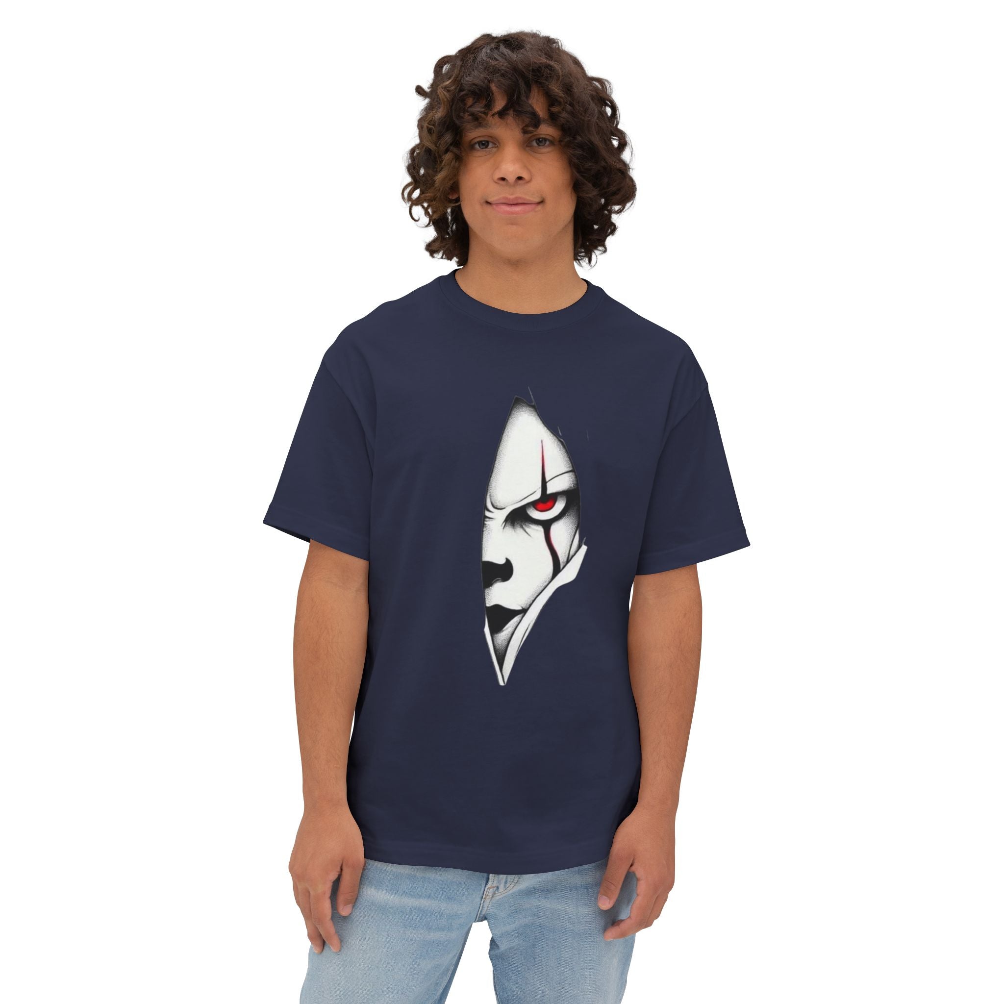 Horror Claw Peek T-Shirt — Red-Eyed Monster Chest Rip Graphic Tee