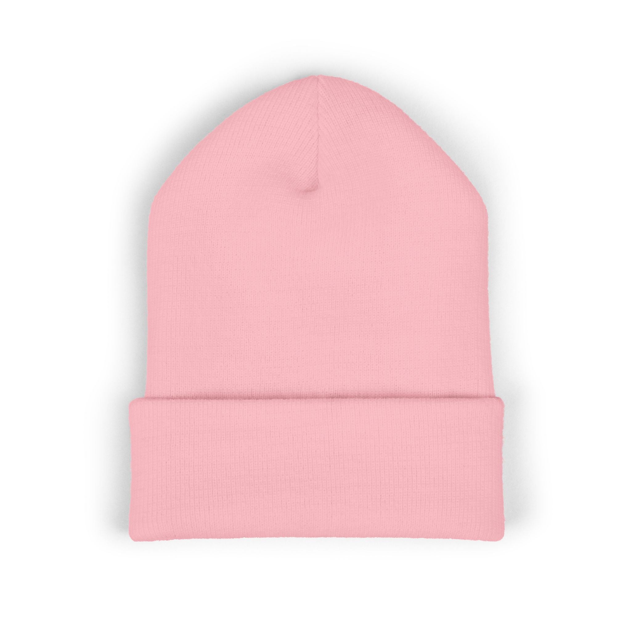 Embroidered 'Virtù' Cuffed Beanie — Classic Knit Winter Hat