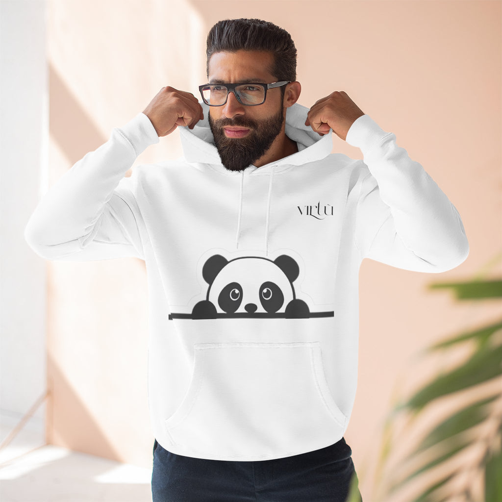 Panda Peek Hoodie — Cute Peeking Panda Fleece Pullover