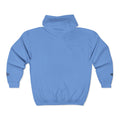 Minimalist 'utu' Zip Hoodie — White Full-Zip Graphic Hoodie