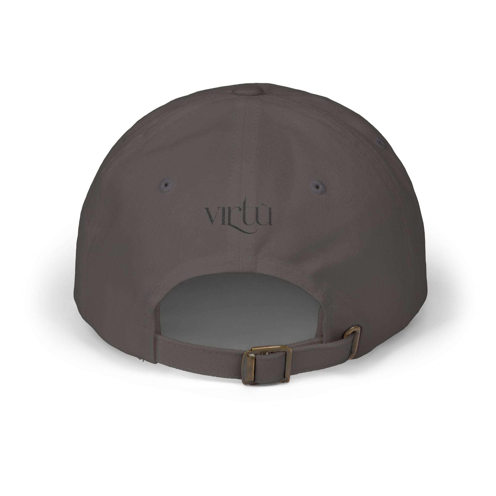 Embroidered Bunny Dad Cap — Cute Cartoon Rabbit Cap with 'virtù' Back Logo