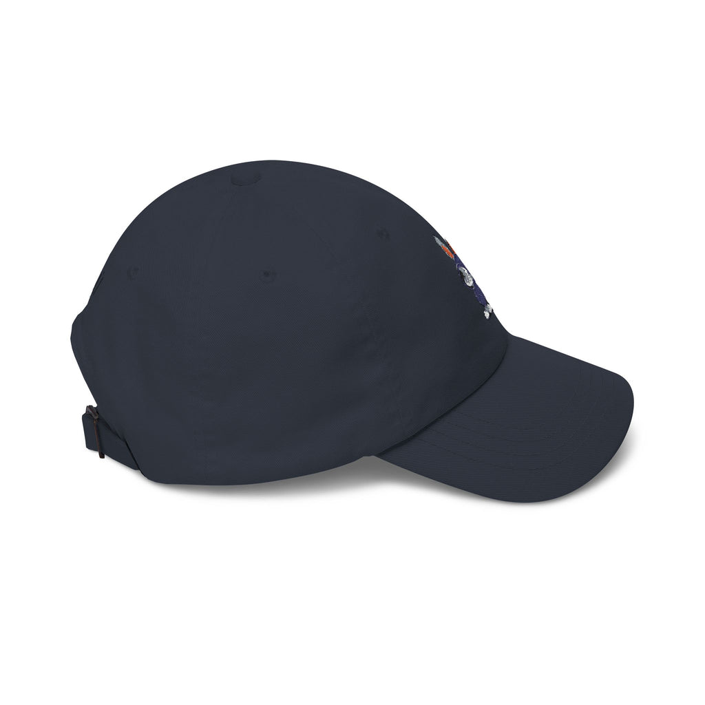 Embroidered Bunny Dad Cap — Cute Cartoon Rabbit Cap with 'virtù' Back Logo