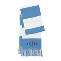 Striped Embroidered Spectator Scarf – Team Colors Fan Scarf with Fringe